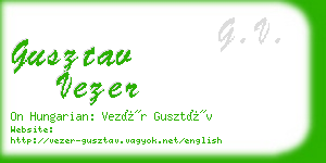 gusztav vezer business card